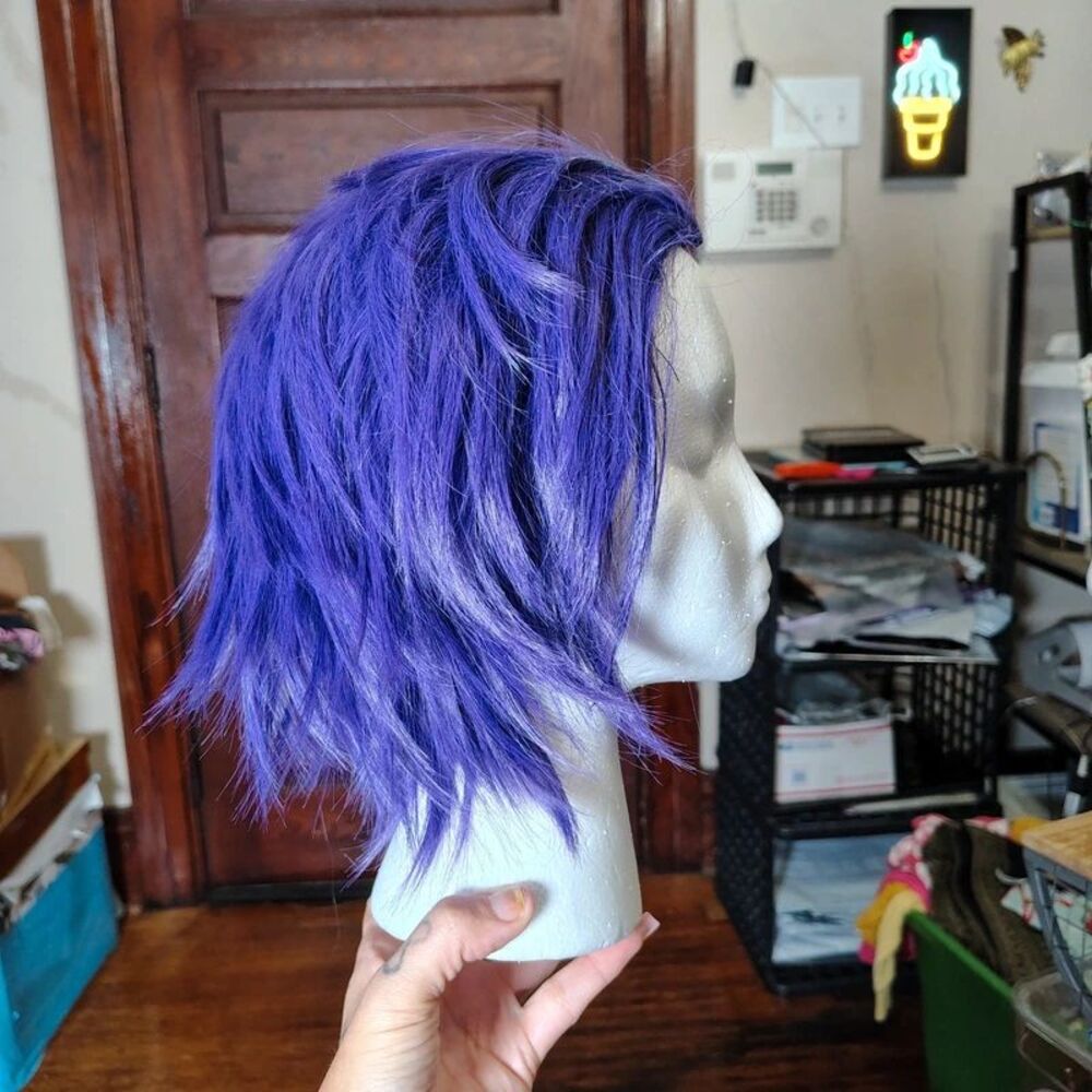 Epic Purple Cosplay Aphrodite Layered Short Wig New
